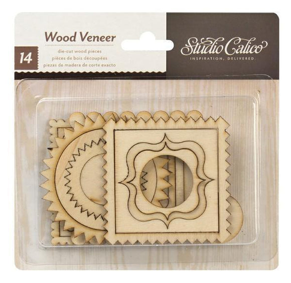 Scrapbooking  Take Note Wood Veneer Frames Embellishments