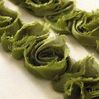 Scrapbooking  Websters  Warm Green Bloomer 1 yard Embellishments