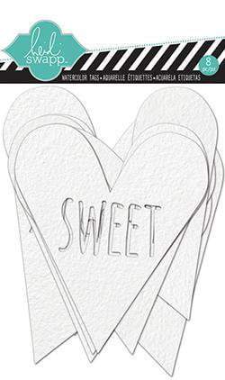 Scrapbooking  Color Magic Watercolor Heart Tags Heidi Swapp