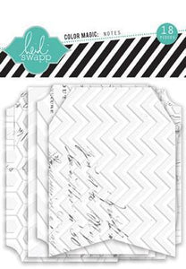 Scrapbooking  Colour Magic Note Tags with resist Heidi Swapp