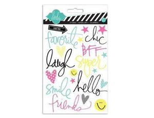 Scrapbooking  Heidi Swapp Color Pop Friends Bright Epoxy Stickers Heidi Swapp