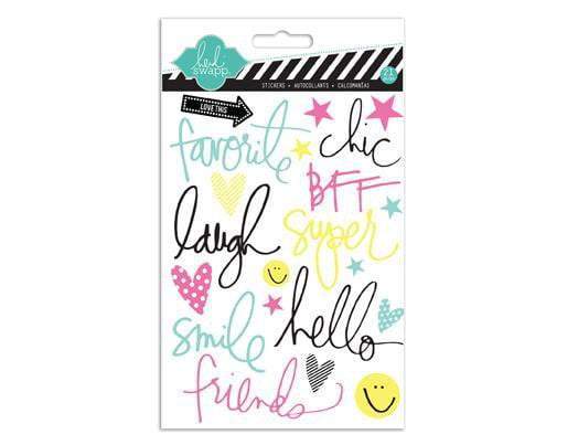 Scrapbooking  Heidi Swapp Color Pop Friends Bright Epoxy Stickers Heidi Swapp