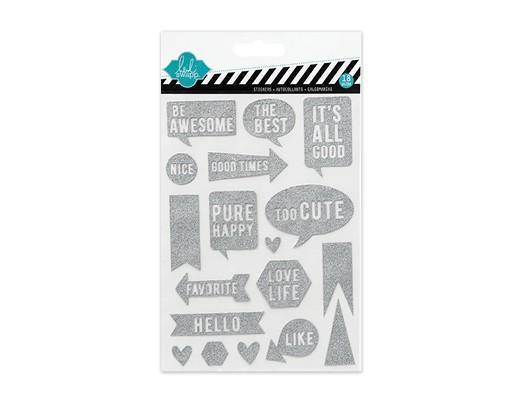 Scrapbooking  Heidi Swapp Silver Glitter  Shapes Bubbles Heidi Swapp