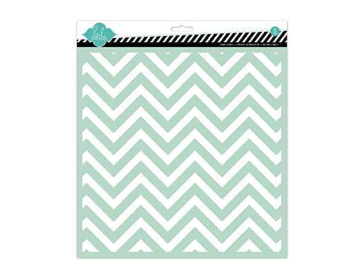 Scrapbooking  Hello Today 12x12 Chevron Stencil Heidi Swapp