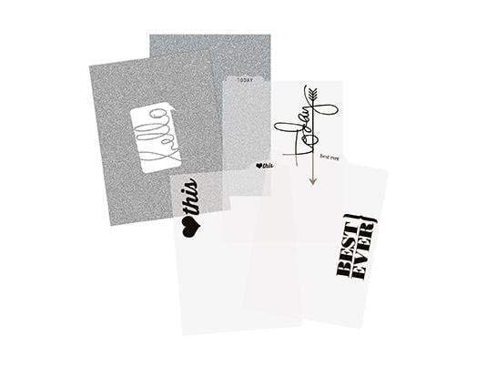 Scrapbooking  Make Pretty Stuff Hello Glitter Covers & Clear Tabs Heidi Swapp