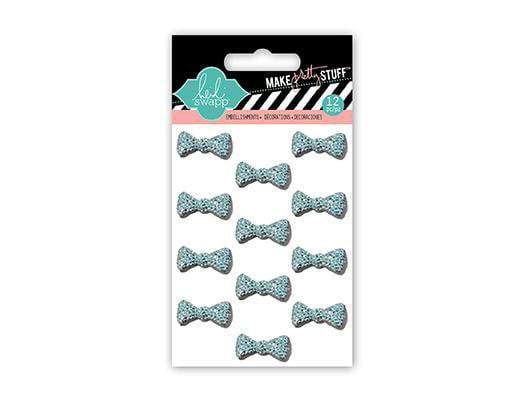 Scrapbooking  Make Pretty Stuff Teal Bow Gems Heidi Swapp