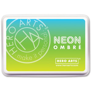 Scrapbooking  Hero Arts Neon Ombre Chartreuse to Blue Ink Pad Paper Collections 12x12