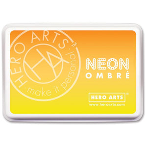 Scrapbooking  Hero Arts Neon Ombre Yellow to Orange Ink Pad Paper Collections 12x12