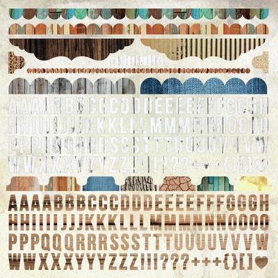 Scrapbooking  Basecoat 3 Sticker Sheet Kaisercraft