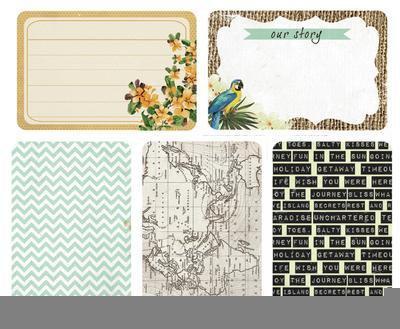 Scrapbooking  Captured Moments Getaway Cards 4x6 inch Kaisercraft