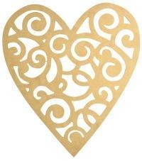 Scrapbooking  Kaisercraft Decor Flourish Heart Small Kaisercraft
