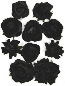 Scrapbooking  Kaisercraft Paper Blooms Black Kaisercraft