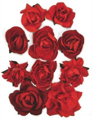 Scrapbooking  Kaisercraft Paper Blooms Fire Red Kaisercraft