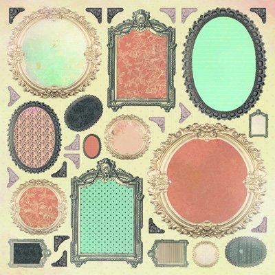 Scrapbooking  Periwinkle Frames Specialty Paper Kaisercraft