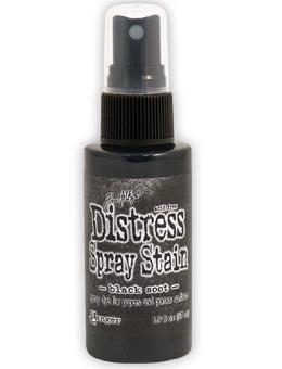 Scrapbooking  Distress Stain Spray Black Soot Paper Collections 12x12