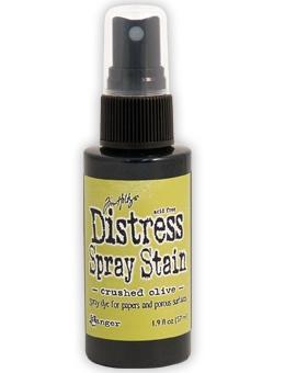 Scrapbooking  Distress Stain Spray Crushed Olive Paper Collections 12x12