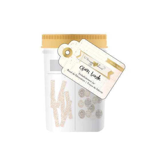 Scrapbooking  Open Book Embellishment Jar
