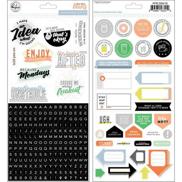 Scrapbooking  A Case Of The Blahs Cardstock Stickers 5.5