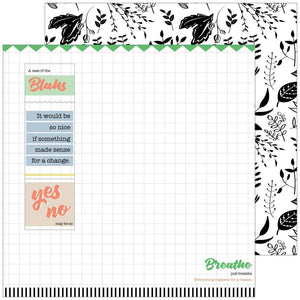 Scrapbooking  A Case Of The Blahs Double-Sided Cardstock 12"X12" - Chaos Paper Collections 12x12