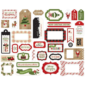 Scrapbooking  A Perfect Christmas Frames & Tags Cardstock Die-Cuts 33/Pkg Paper Collections 12x12