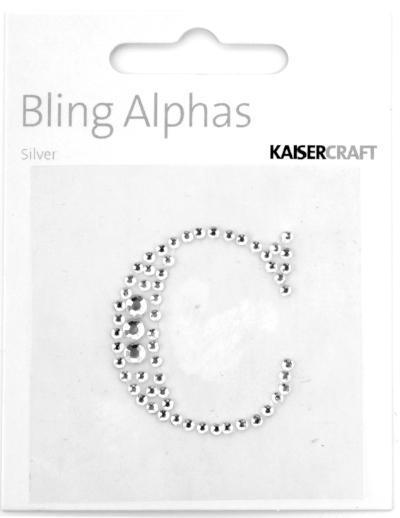 Scrapbooking  Alpha Silver Rhinestone  C Paper Collections 12x12