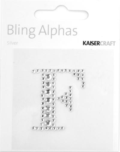 Scrapbooking  Alpha Silver Rhinestone  F Paper Collections 12x12