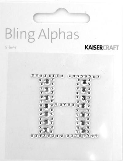 Scrapbooking  Alpha Silver Rhinestone  H Paper Collections 12x12
