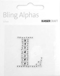 Scrapbooking  Alpha Silver Rhinestone  L Paper Collections 12x12