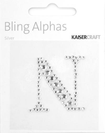 Scrapbooking  Alpha Silver Rhinestone  N Paper Collections 12x12