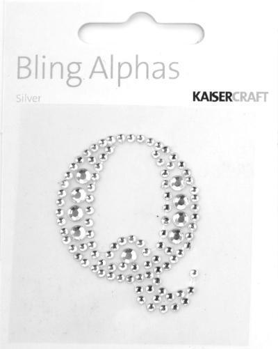 Scrapbooking  Alpha Silver Rhinestone  Q Paper Collections 12x12