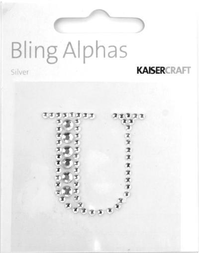 Scrapbooking  Alpha Silver Rhinestone  U Paper Collections 12x12