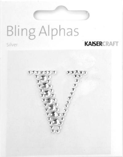 Scrapbooking  Alpha Silver Rhinestone  V Paper Collections 12x12