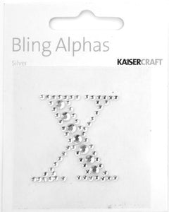 Scrapbooking  Alpha Silver Rhinestone  X Paper Collections 12x12