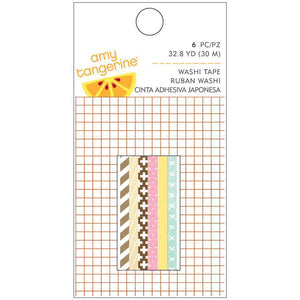 Scrapbooking  Amy Tan Finders Keepers Mini Washi Tape Rolls 6/Pkg 32.8 Yards Total Paper Collections 12x12