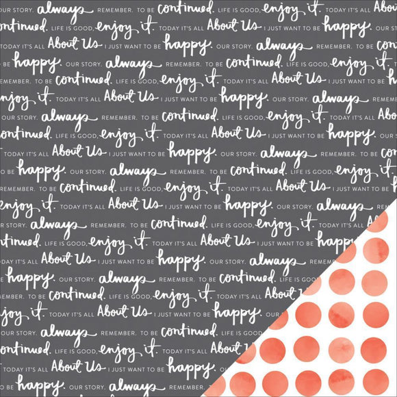 Scrapbooking  Amy Tangerine Stitched Continued 12x12 Paper Paper Collections 12x12