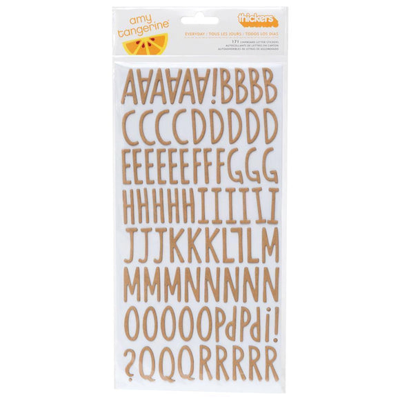 Scrapbooking  Amy Tangerine Stitched Everyday Alpha/Kraft Chipboard Paper Collections 12x12