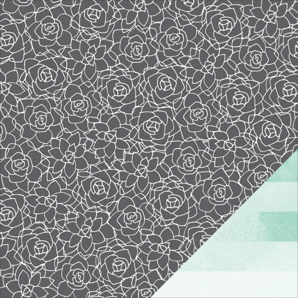 Scrapbooking  Amy Tangerine Stitched Garden 12x12 Paper Paper Collections 12x12