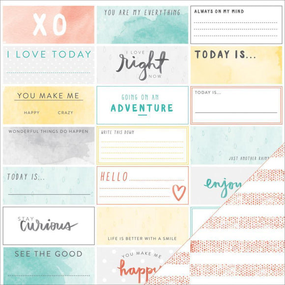 Scrapbooking  Amy Tangerine Stitched Jump Stitch 12x12 Paper Paper Collections 12x12