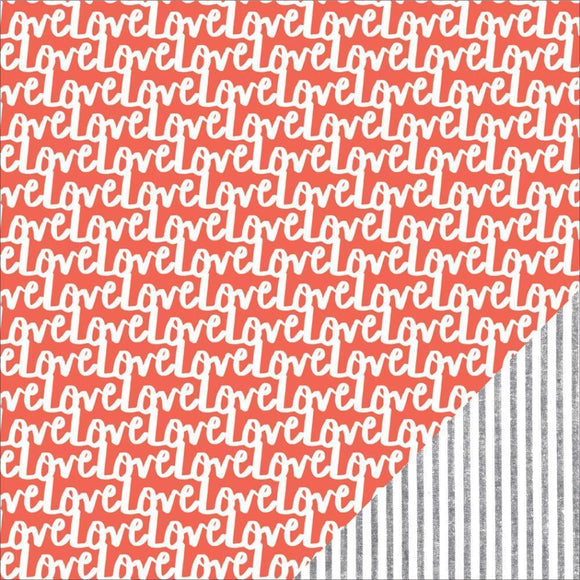 Scrapbooking  Amy Tangerine Stitched Repeat 12x12 Paper Paper Collections 12x12