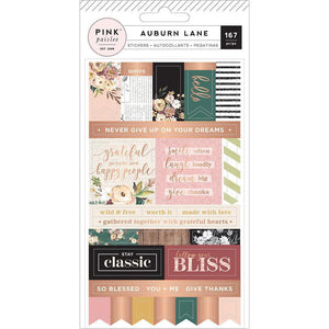 Scrapbooking  Auburn Lane Cardstock Label Stickers 3/Pkg W/Copper Foil Paper Collections 12x12