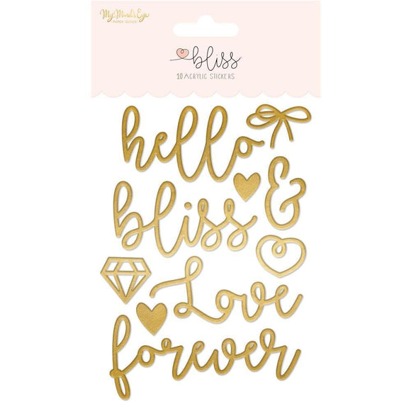 Scrapbooking  Bliss Acrylic Shapes 10/Pkg Paper Collections 12x12