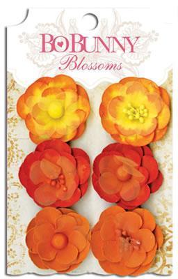 Scrapbooking  Blossoms Harvest Orange Pansy Paper Collections 12x12