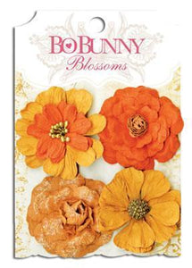 Scrapbooking  Blossoms Harvest Orange Zinnia Paper Collections 12x12