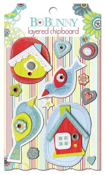 Scrapbooking  Bo Bunny Alora Layered Chipboard Paper Collections 12x12