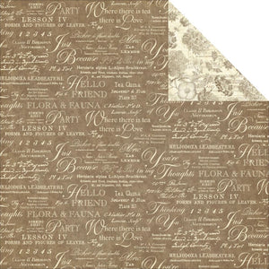 Scrapbooking  Botanical Tea Fauna Paper 12x12 Paper Collections 12x12