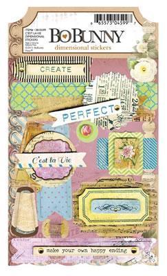 Scrapbooking  C'est la Vie Dimensional Stickers Paper Collections 12x12