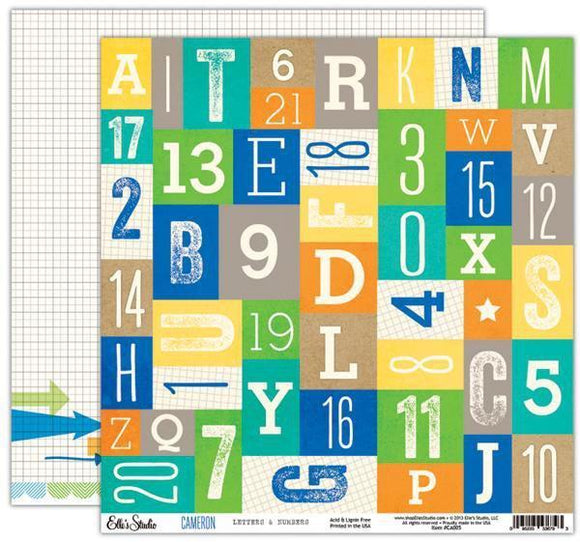 Scrapbooking  Cameron Letters and Numbers Paper Collections 12x12