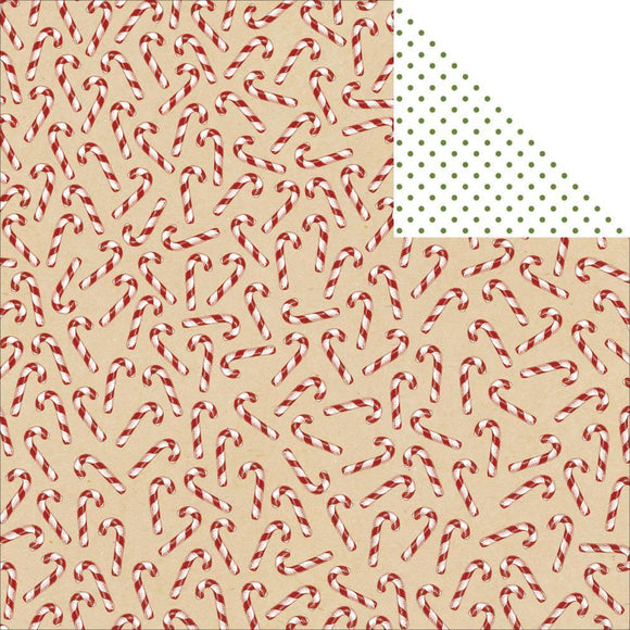 Scrapbooking  Candy Cane Lane Candy Cane Paper 12x12 Paper Collections 12x12