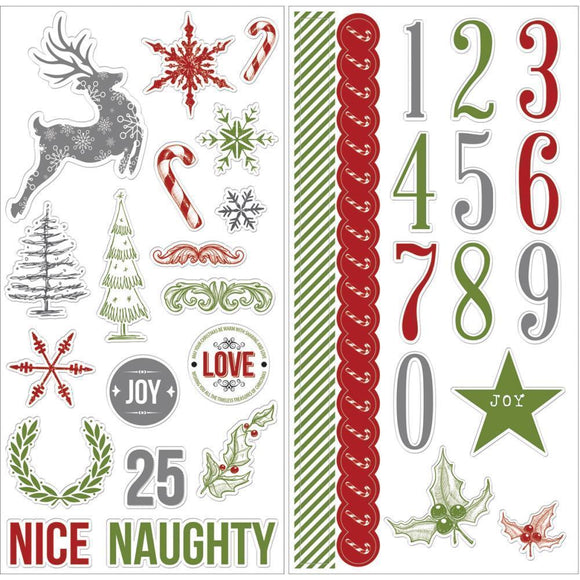 Scrapbooking  Candy Cane Lane Chipboard Pieces 12x12 Paper Collections 12x12