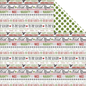 Scrapbooking  Candy Cane Lane Word Art Paper 12x12 Paper Collections 12x12